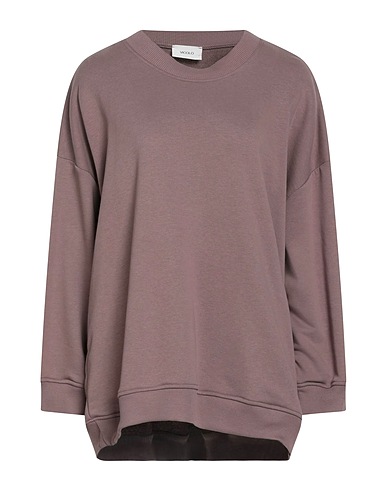 VICOLO Sweatshirt Brown 95% Cotton, 5% Elastane