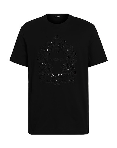 VERSACE T-shirt Black 100% Cotton