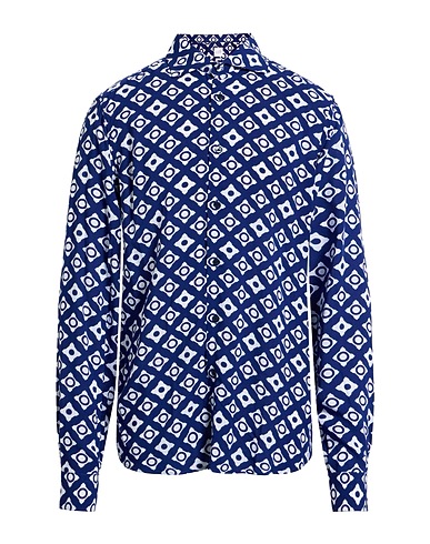 ART' É Hemd mit Muster Blau 100% Viskose