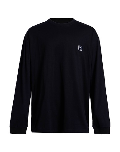 WOOYOUNGMI T-shirt Black 100% Cotton, Polyester, Elastane