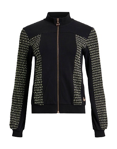 LIU •JO Sweatshirt Black 95% Cotton, 5% Elastane, Polyester, Viscose, Metallic Polyester