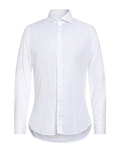 BASTONCINO Solid color shirt White 100% Cotton