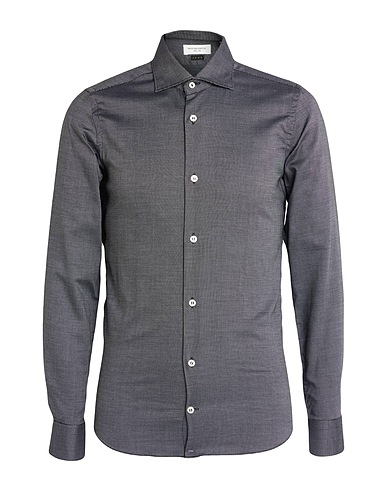 MASTRICAMICIAI Patterned shirt Black 100% Cotton