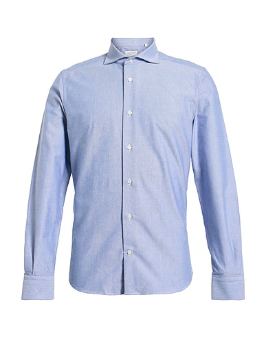 MASTRICAMICIAI Solid colour shirt Light blue 100% Cotton