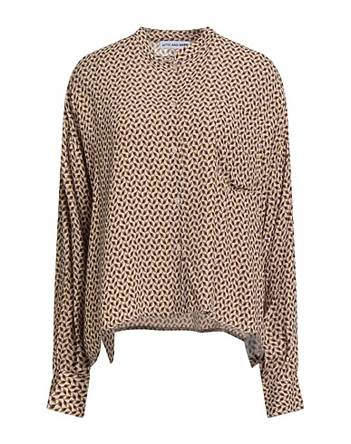 ATTIC AND BARN Hemden und Blusen mit Muster Beige 100% Viskose