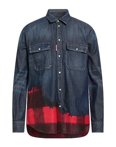DSQUARED2 Denim shirt Blue 98% Cotton, 2% Elastane