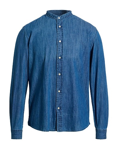DEPERLU Camicia di jeans Blu 100% Cotone