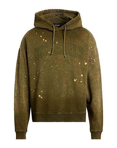 DSQUARED2 Hooded sweatshirt Military green 100% Cotton