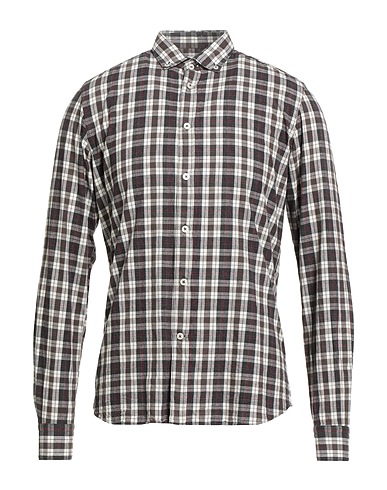 MASTRICAMICIAI Checked shirt Charcoal 100% Cotton