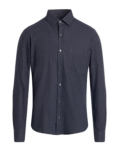 BARBA Napoli Solid colour shirt Grey 100% Cotton