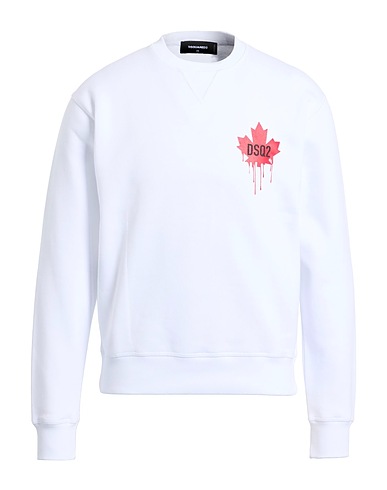 DSQUARED2 Hooded track jacket  White 100% Cotton