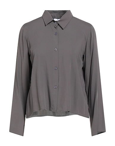 SISTE'S Solid color shirts & blouses Gunmetal 100% Viscose