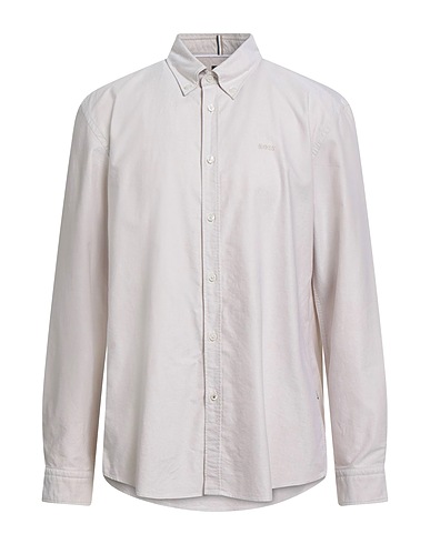 BOSS Camicia tinta unita Beige 100% Cotone
