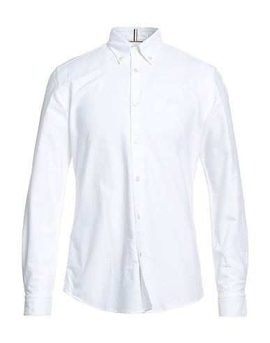 BOSS Однотонная рубашка BIANCO 100% Хлопок