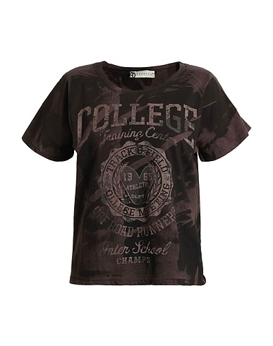 HAVEONE T-shirt Dark brown 100% Cotton
