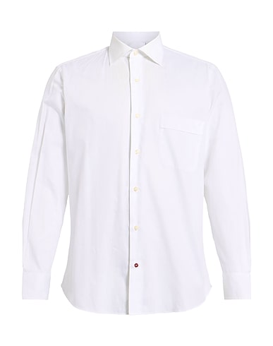 CÀRREL Solid colour shirt White 100% Cotton