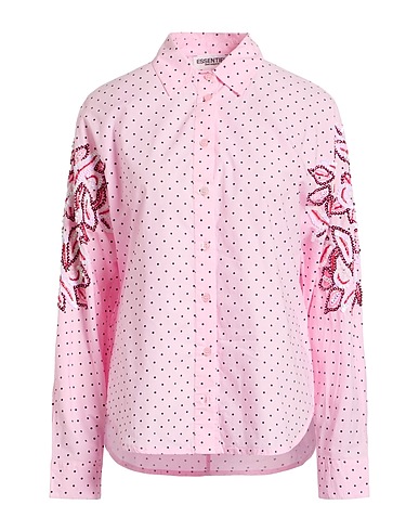 ESSENTIEL ANTWERP Patterned shirts & blouses Pink 100% Cotton, Glass, Acrylic, Polyester
