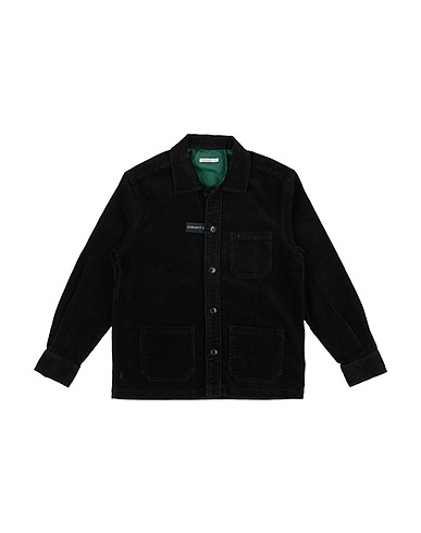 SUN 68 Solid colour shirt Black 98% Cotton, 2% Elastane