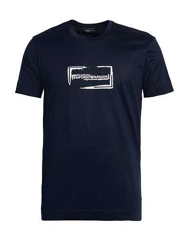 EMPORIO ARMANI Camiseta Azul noche 100% Algodón