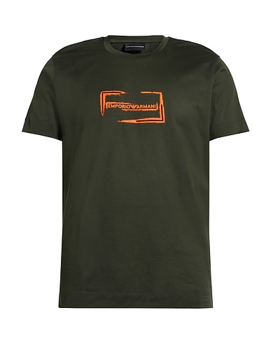 EMPORIO ARMANI T-shirt Verde scuro 100% Cotone