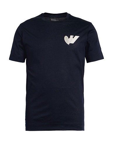 EMPORIO ARMANI T-shirt Blu notte 100% Cotone