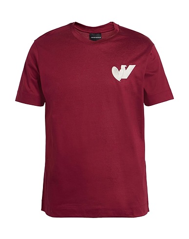 EMPORIO ARMANI T-shirt Bordeaux 100% Cotone