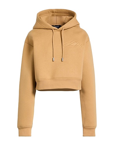 DSQUARED2 Hooded sweatshirt ICON Sand 100% Cotton, Polyurethane