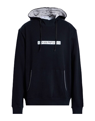 EMPORIO ARMANI Hooded sweatshirt UNDERWEAR Black 100% Cotton, Elastane