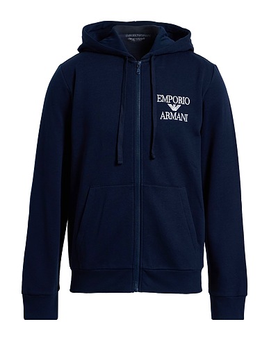 EMPORIO ARMANI Hooded sweatshirt UNDERWEAR Midnight blue 60% Cotton, 40% Polyester, Elastane