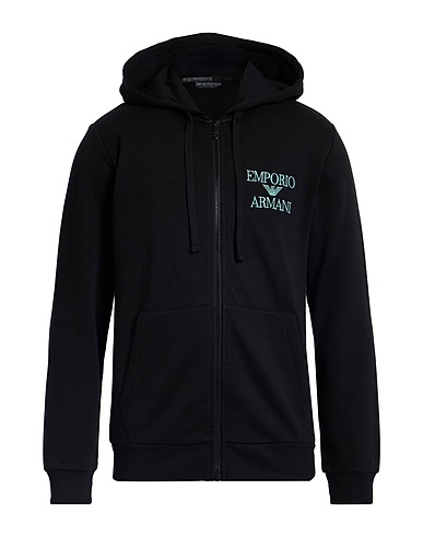 EMPORIO ARMANI Hooded sweatshirt UNDERWEAR Black 60% Cotton, 40% Polyester, Elastane