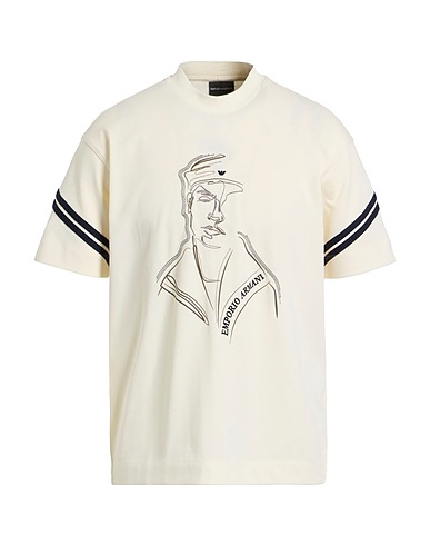 EMPORIO ARMANI T-shirt Ivory 100% Cotton