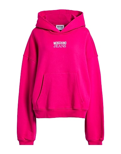 MOSCHINO JEANS Hooded track jacket  Magenta 100% Cotton