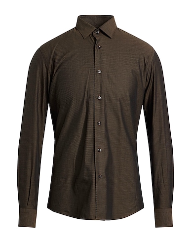 MARCUS Patterned shirt Khaki 100% Cotton