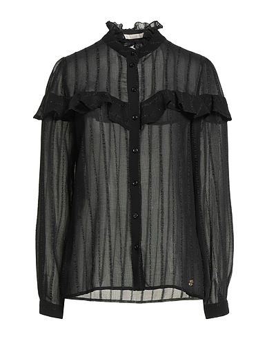 GAUDÌ Solid color shirts & blouses JEANS Black 100% Polyester
