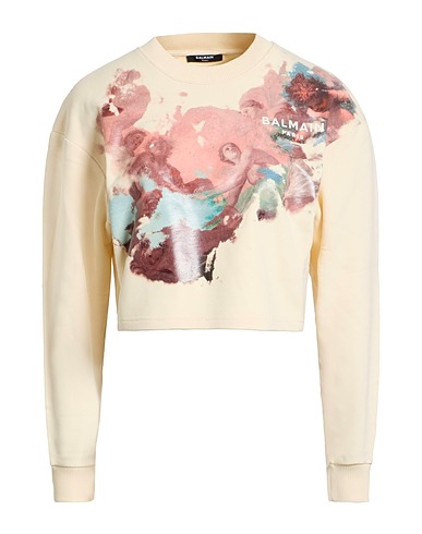 BALMAIN Sweatshirt Cream 100% Cotton