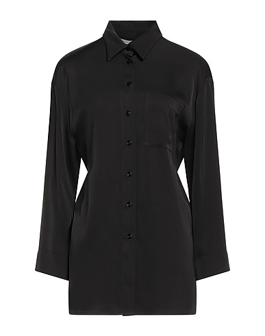 CARACTÈRE Solid colour shirts & blouses Black 100% Polyester