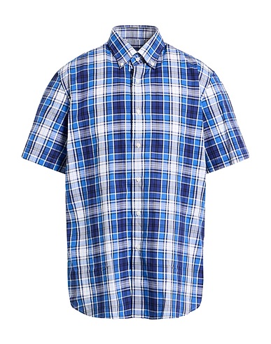 GRIGIO Checked shirt Blue 100% Cotton
