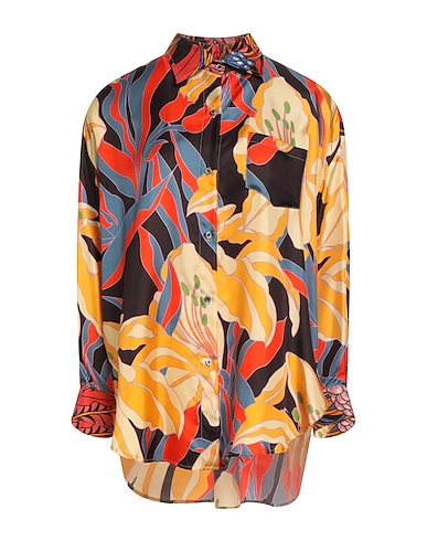 LA PRESTIC OUISTON Patterned shirts & blouses Pastel yellow 100% Silk