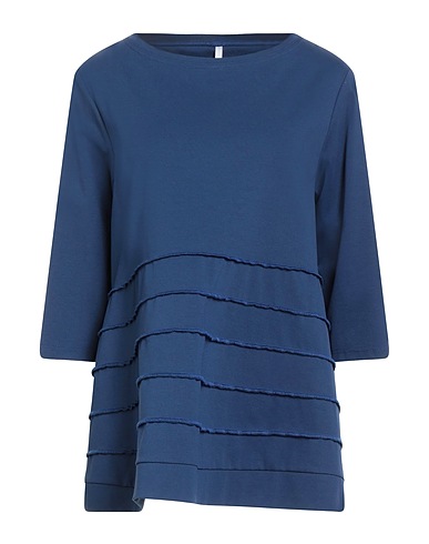 CORINNA CAON Top Navy blue 52% Cotton, 40% Nylon, 8% Elastic fibres