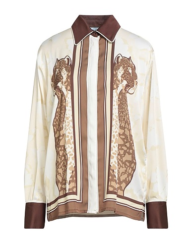 BLUGIRL Patterned shirts & blouses Pastel yellow 95% Polyester, 5% Elastane