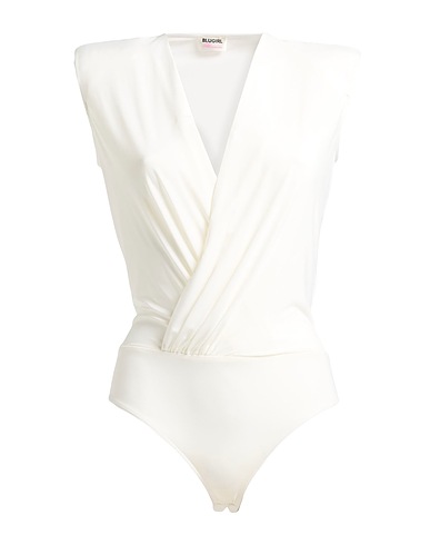 BLUGIRL トップス ホワイト ポリエステル 95% / ポリウレタン 5%