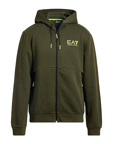 EA7 Hoodie Militärgrün 64% Baumwolle, 36% Polyester