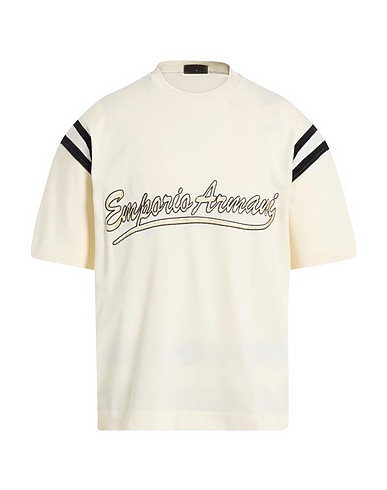 EMPORIO ARMANI T-shirt Panna 100% Cotone, Poliestere, Elastan