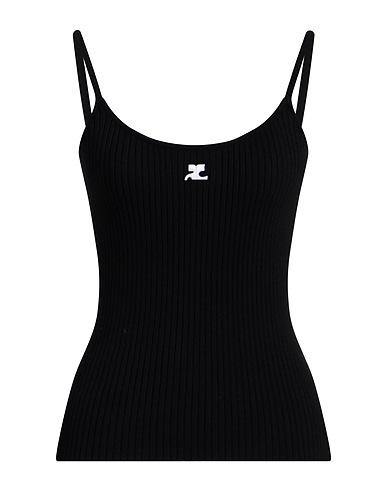 COURRÈGES Top Black 70% Viscose, 30% Polyester