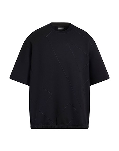 EMPORIO ARMANI T-shirt Black 76% Cotton, 18% Polyester, 6% Elastane