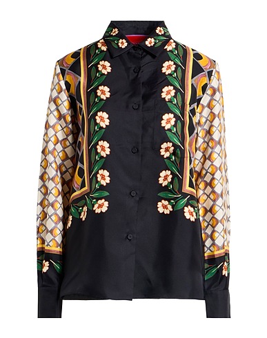 LA DOUBLE J Floral shirts & blouses Black 100% Silk