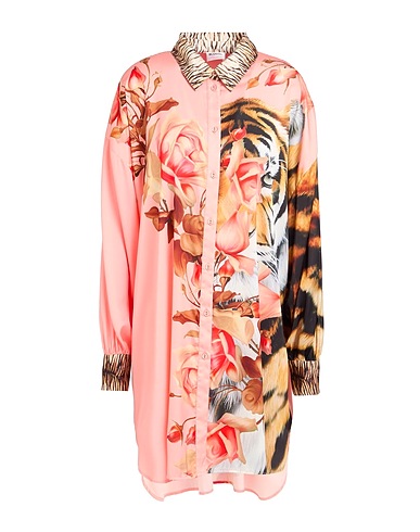 BLUGIRL Floral shirts & blouses Salmon pink 95% Polyester, 5% Elastane