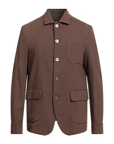 EMPORIO ARMANI Jacket Brown 98% Virgin Wool, 2% Elastane