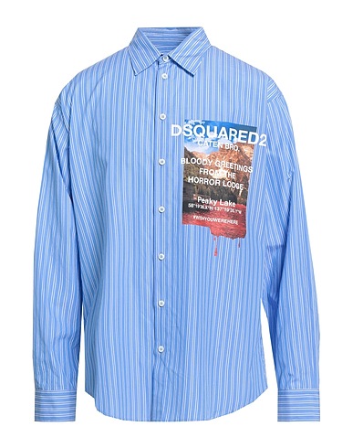 DSQUARED2 Striped shirt Azure 100% Cotton
