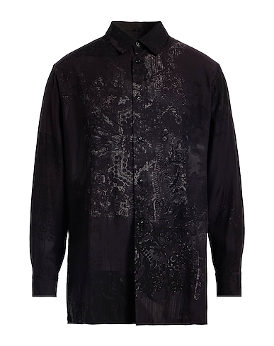 Y'S YOHJI YAMAMOTO Patterned shirt Black 100% Cupro
